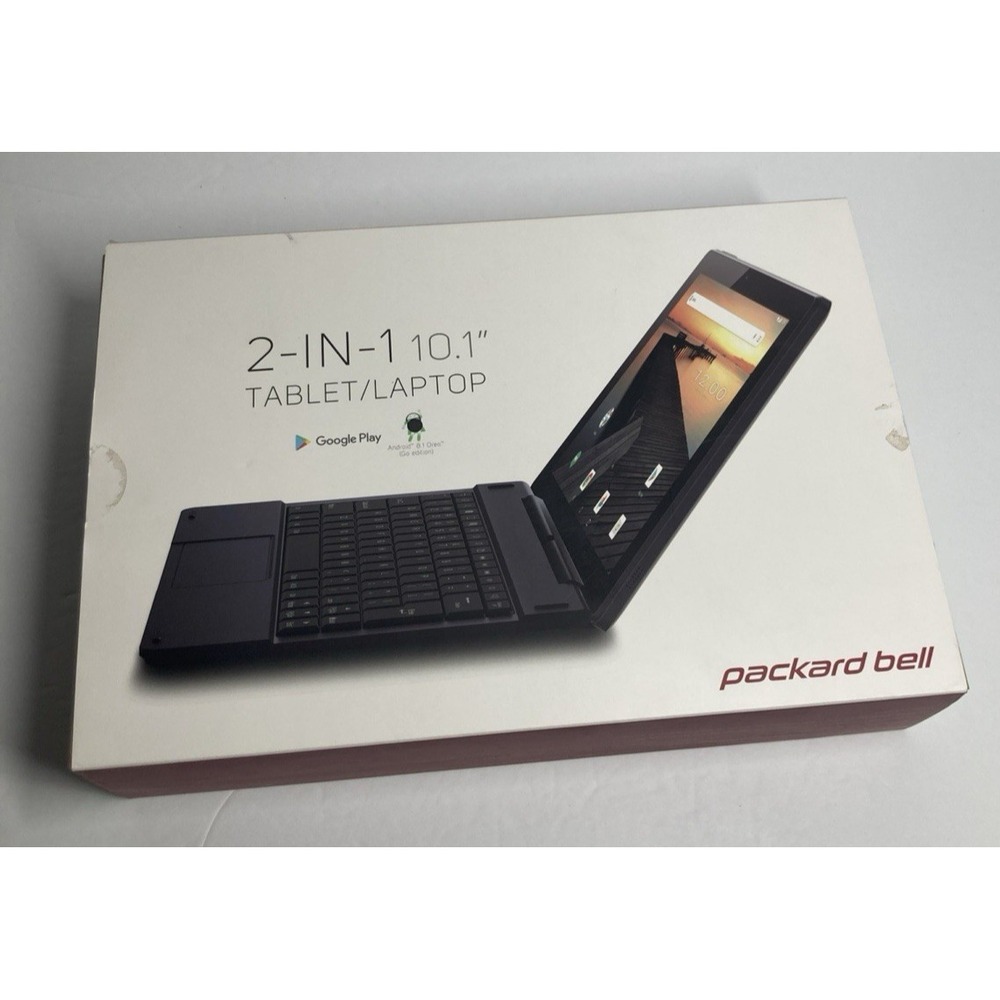 Packard Bell 2 in 1 10.1 in Detachable Laptop Black